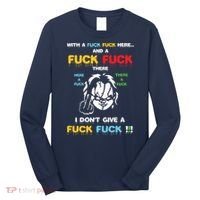 With The Fuck Everywhere Funny Horror Halloween Costume Long Sleeve Shirt thumb 0