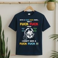 With The Fuck Everywhere Funny Horror Halloween Costume T-Shirt thumb 2