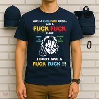 With The Fuck Everywhere Funny Horror Halloween Costume T-Shirt thumb 6