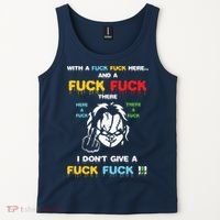 With The Fuck Everywhere Funny Horror Halloween Costume Tank Top thumb 2