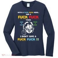 With The Fuck Everywhere Funny Horror Halloween Costume Women's Long Sleeve Shirt thumb 0