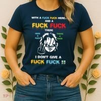 With The Fuck Everywhere Funny Horror Halloween Costume Women's T-Shirt thumb 2