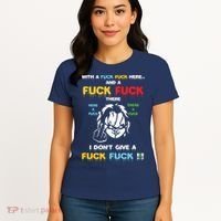 With The Fuck Everywhere Funny Horror Halloween Costume Women's T-Shirt thumb 4