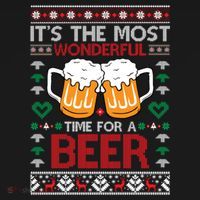wonderful time for a beer Ugly Christmas Sweaters Backpack thumb 2