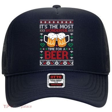 wonderful time for a beer Ugly Christmas Sweaters Hat