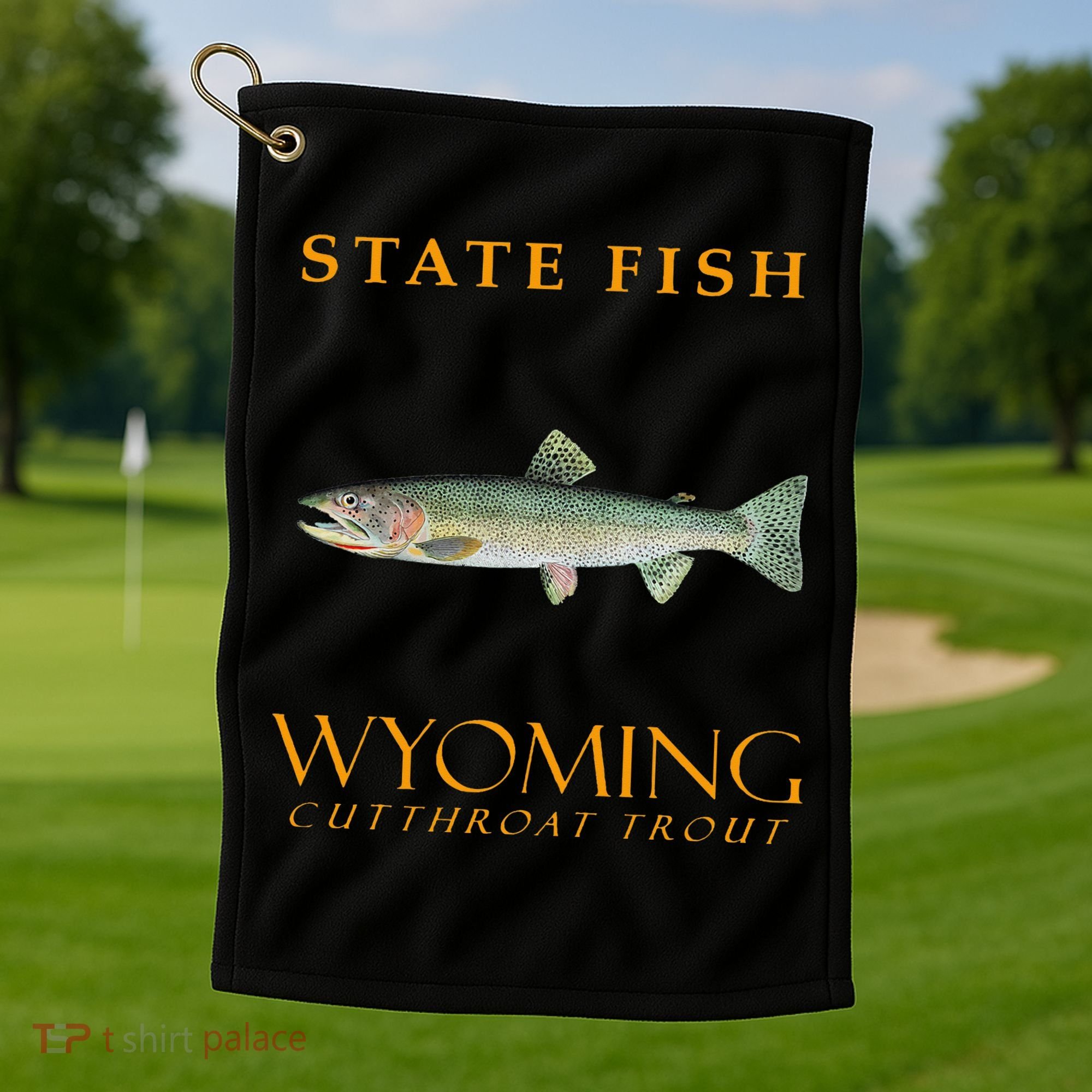 Wyoming Territory Fish The Cutthroat Trout Golf Towel