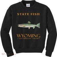 Wyoming Territory Fish The Cutthroat Trout Kids Sweatshirt thumb 0