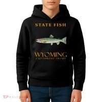 Wyoming Territory Fish The Cutthroat Trout Kids Hoodie thumb 4