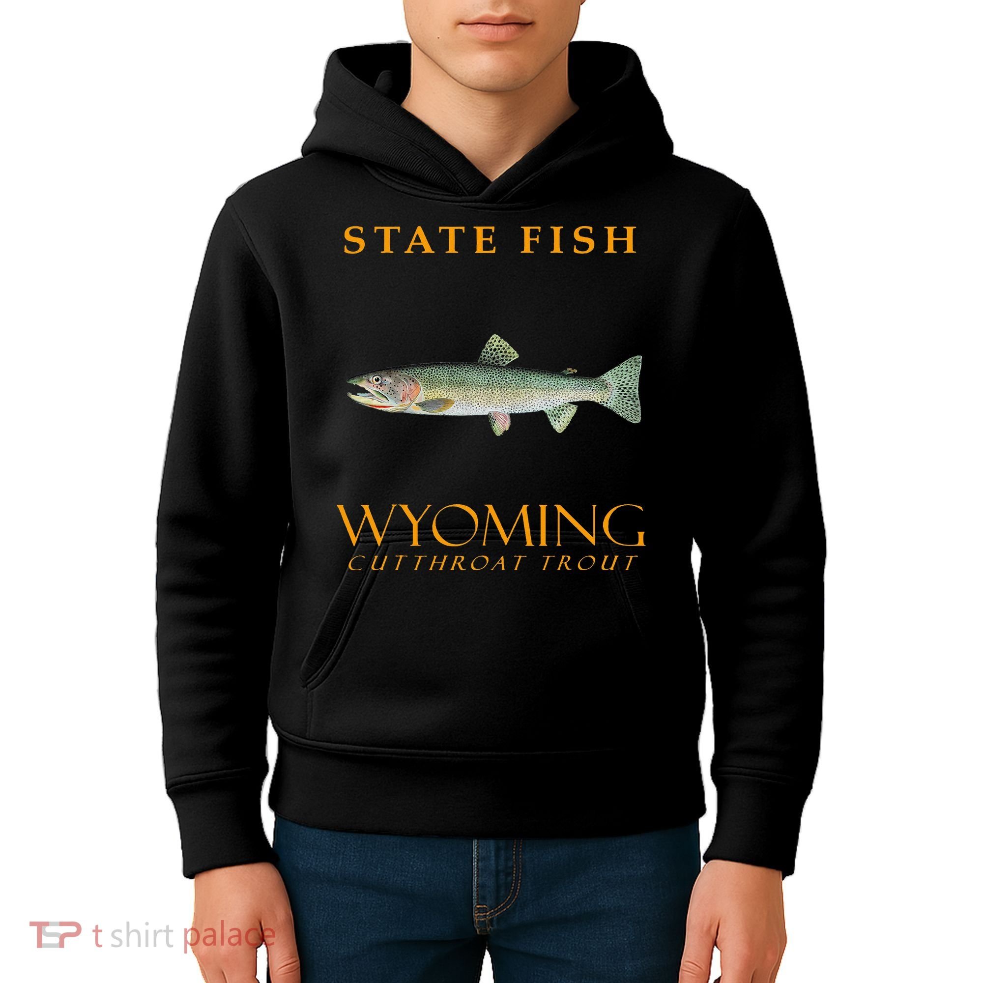 Wyoming Territory Fish The Cutthroat Trout Kids Hoodie