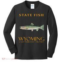 Wyoming Territory Fish The Cutthroat Trout Kids Long Sleeve Shirt thumb 0