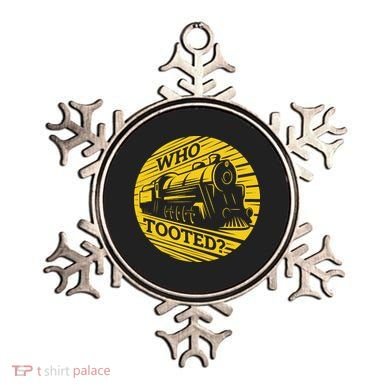Who Tooted Funny Train Lover Cute Model Railroad Conductor Ornament