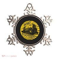 Who Tooted Funny Train Lover Cute Model Railroad Conductor Ornament thumb 0