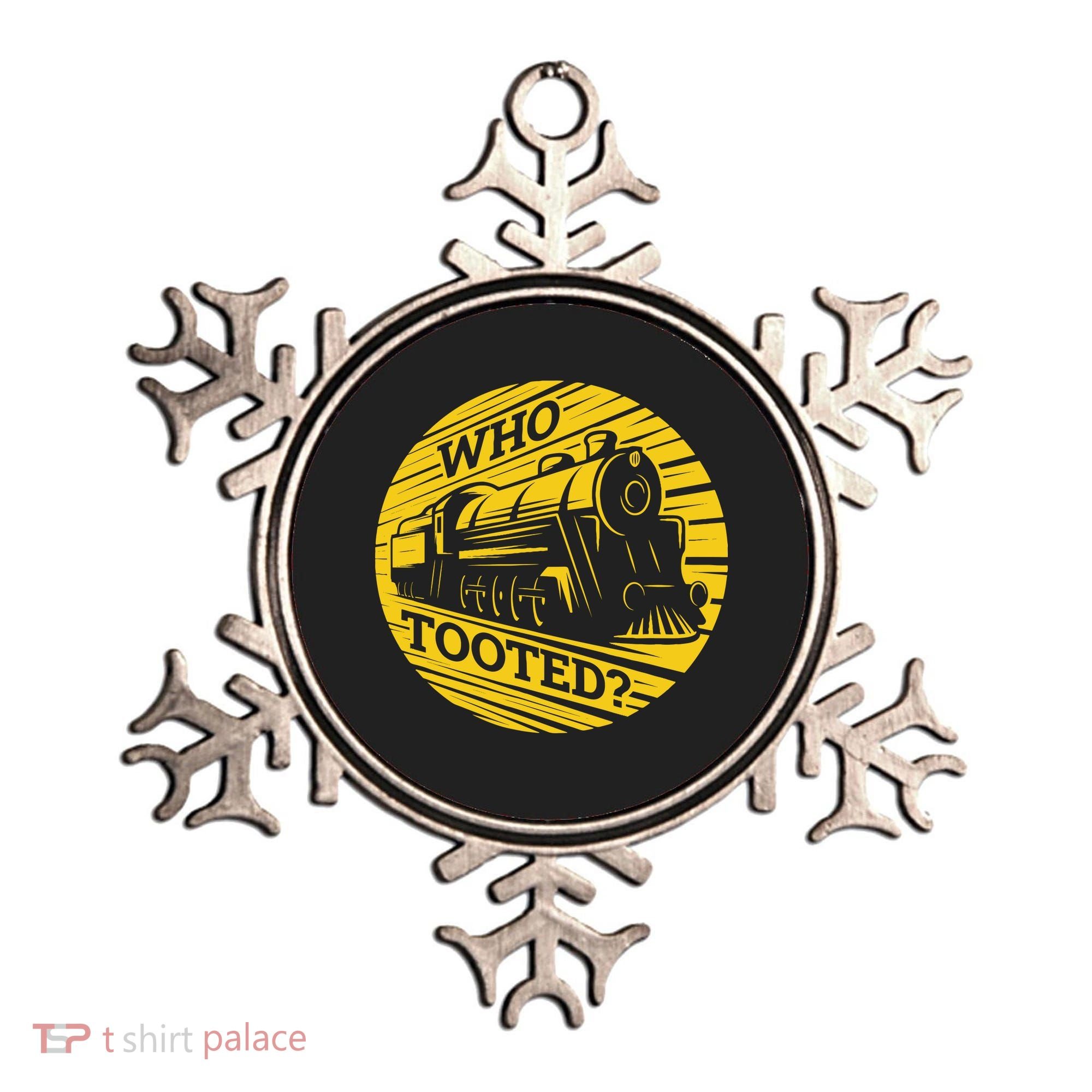 Who Tooted Funny Train Lover Cute Model Railroad Conductor Ornament