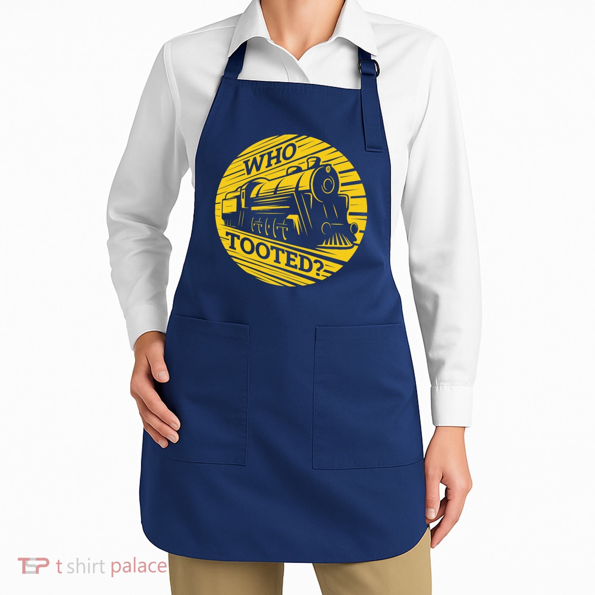 Who Tooted Funny Train Lover Cute Model Railroad Conductor Apron