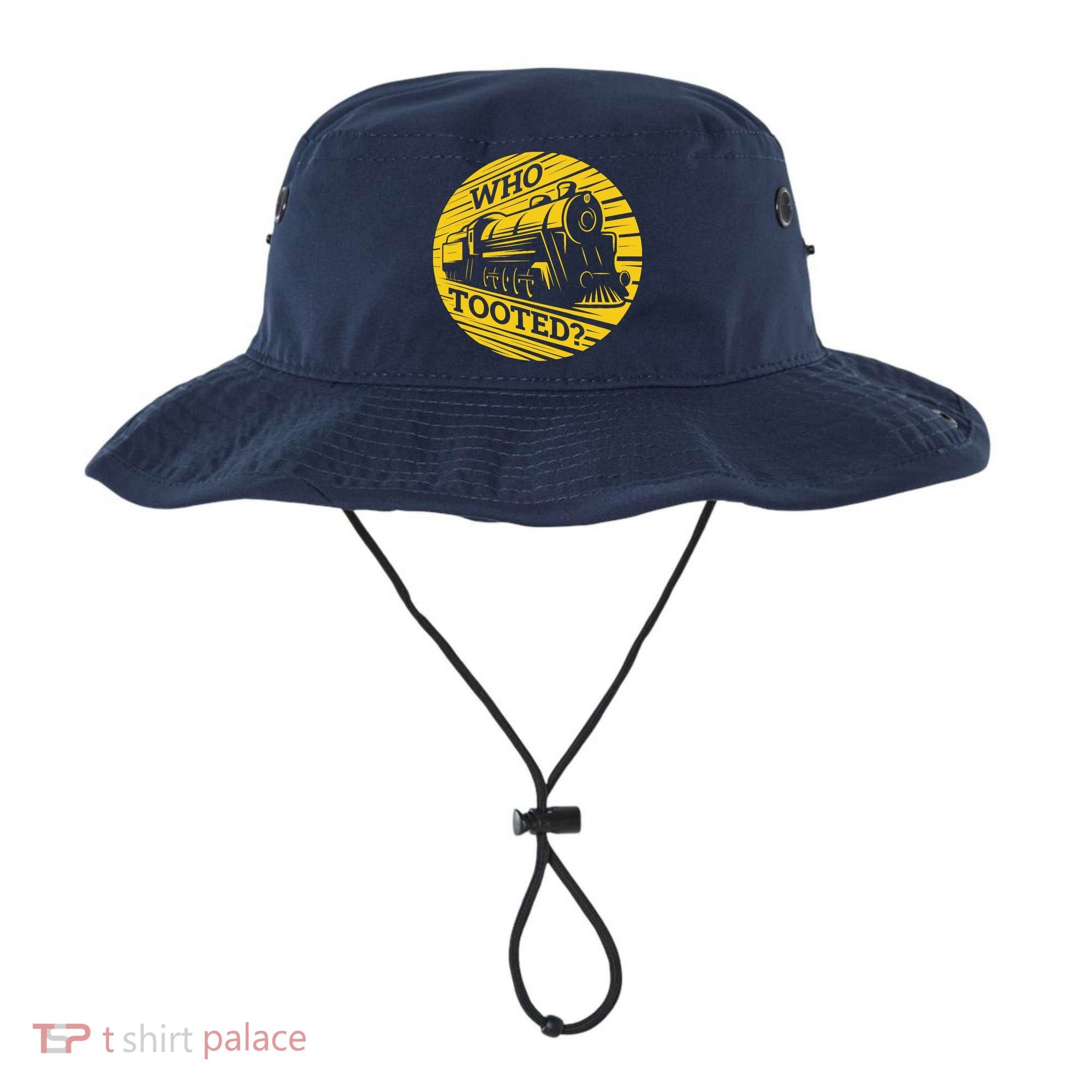 Who Tooted Funny Train Lover Cute Model Railroad Conductor Bucket Hat