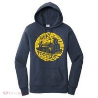 Who Tooted Funny Train Lover Cute Model Railroad Conductor Women's Hoodie thumb 0