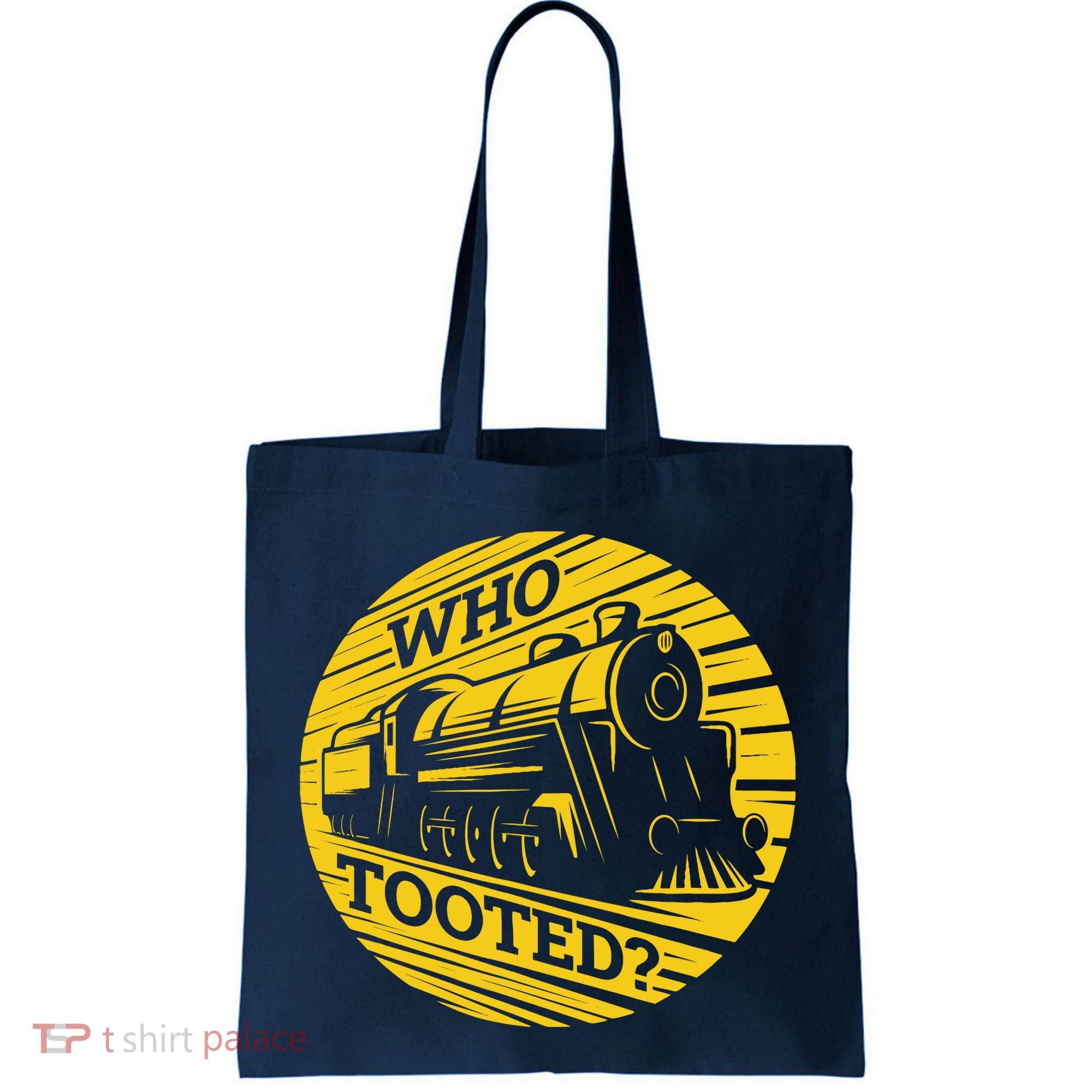Who Tooted Funny Train Lover Cute Model Railroad Conductor Tote Bag