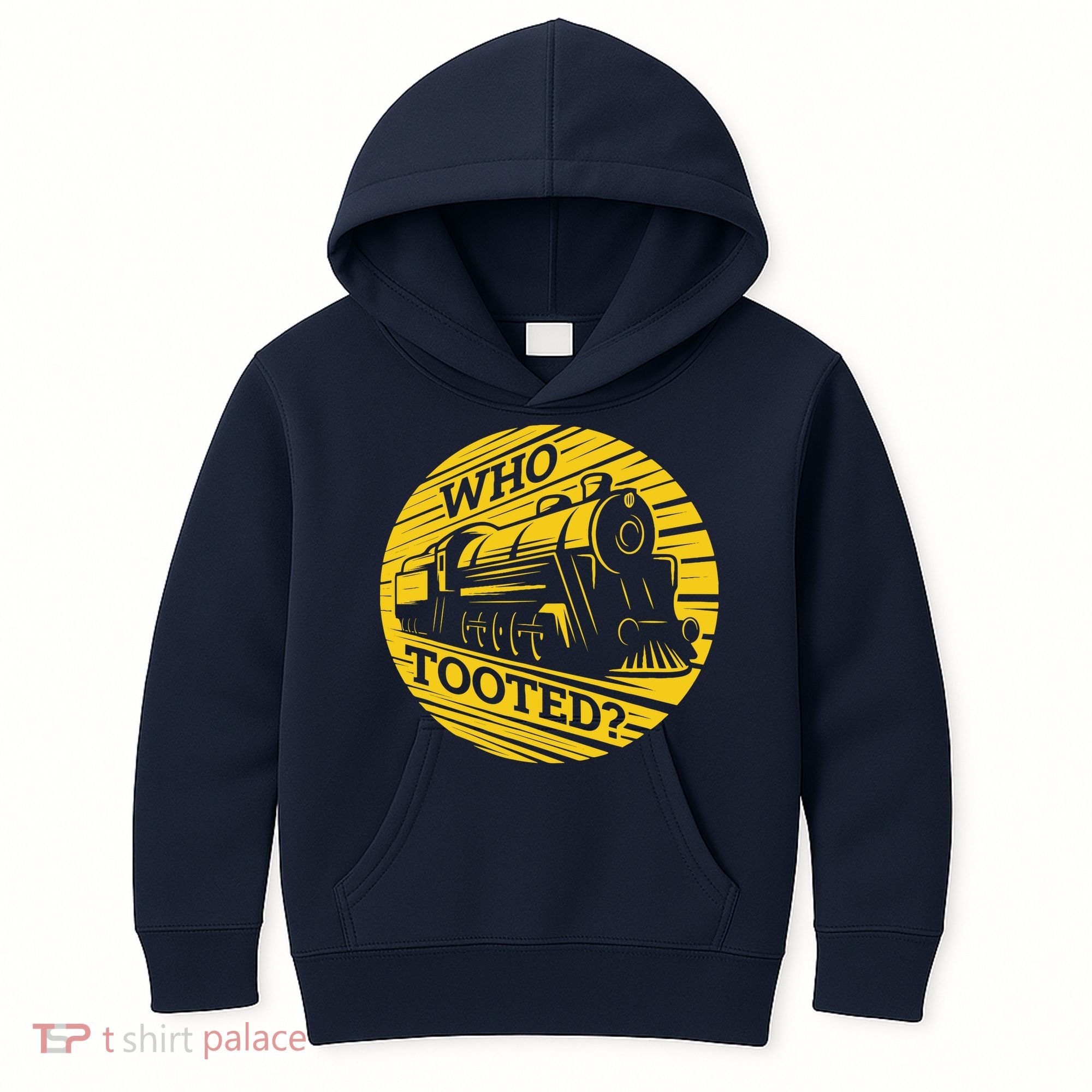 Who Tooted Funny Train Lover Cute Model Railroad Conductor Kids Hoodie