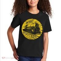 Who Tooted Funny Train Lover Cute Model Railroad Conductor Kids T-Shirt thumb 2