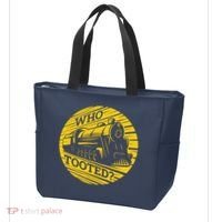 Who Tooted Funny Train Lover Cute Model Railroad Conductor Tote Bag thumb 3