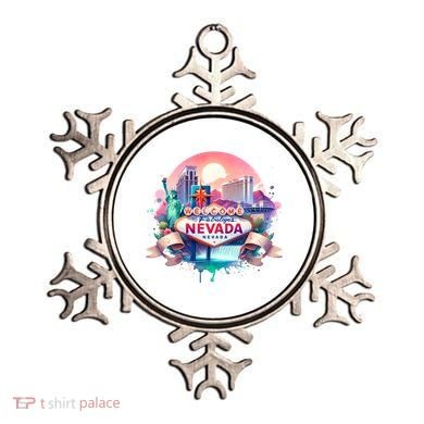Welcome To Fabulous Nevada Las Vegas Water Color Logo Ornament