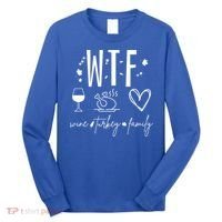 Wine Turkey Family Wtf Gift Funny Thanksgiving Fall Autumn Gift Long Sleeve Shirt thumb 0