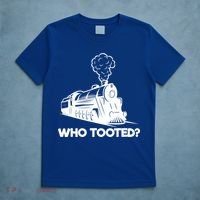 Who Tooted Funny Train Lovers & Railroad Model Trains T-Shirt thumb 5