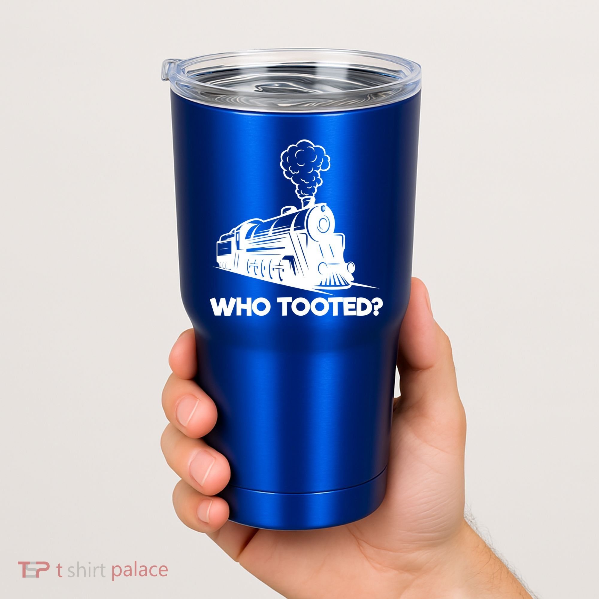 Who Tooted Funny Train Lovers & Railroad Model Trains Tumbler