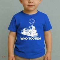 Who Tooted Funny Train Lovers & Railroad Model Trains Toddler T-Shirt thumb 2
