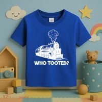 Who Tooted Funny Train Lovers & Railroad Model Trains Toddler T-Shirt thumb 3