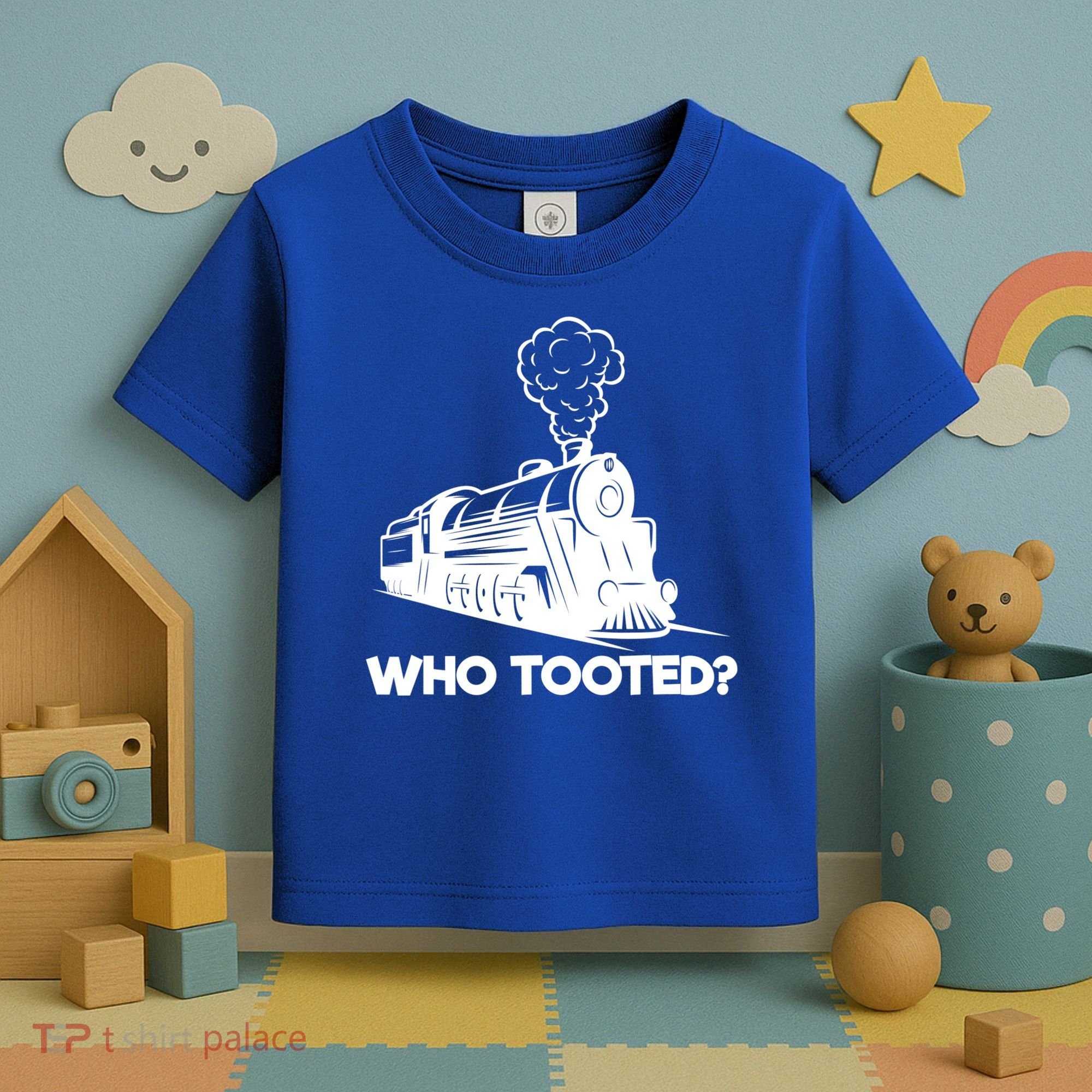 Who Tooted Funny Train Lovers & Railroad Model Trains Toddler T-Shirt
