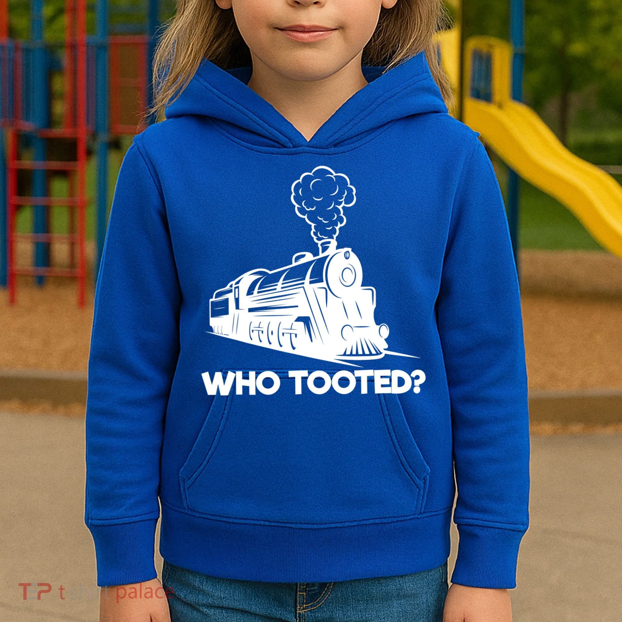 Who Tooted Funny Train Lovers & Railroad Model Trains Kids Hoodie
