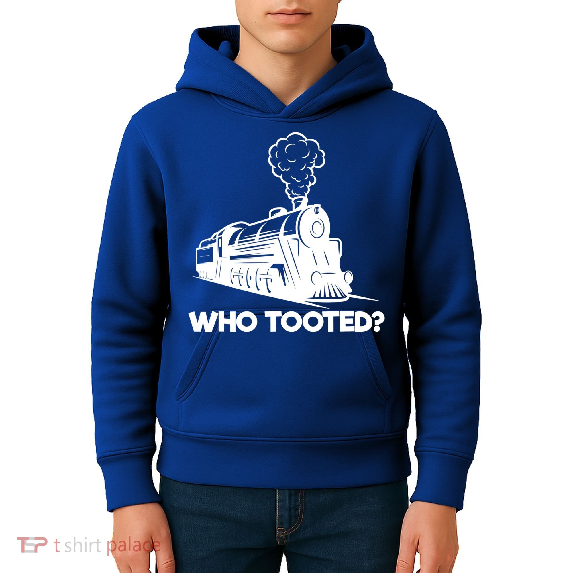 Who Tooted Funny Train Lovers & Railroad Model Trains Kids Hoodie