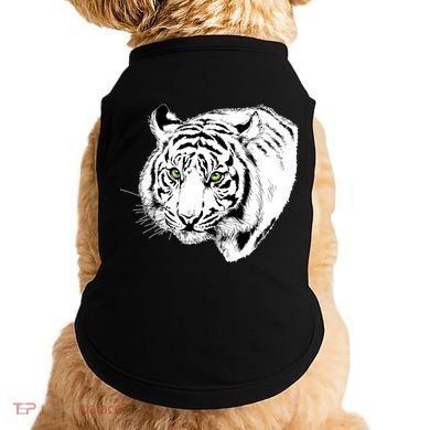 White Tiger Face Doggie Tank