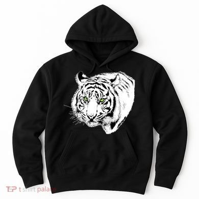 White Tiger Face Hoodie