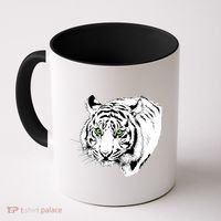 White Tiger Face Coffee Mug thumb 0
