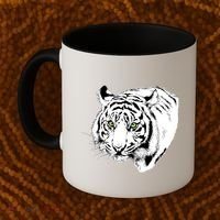 White Tiger Face Coffee Mug thumb 2