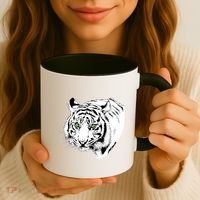 White Tiger Face Coffee Mug thumb 3