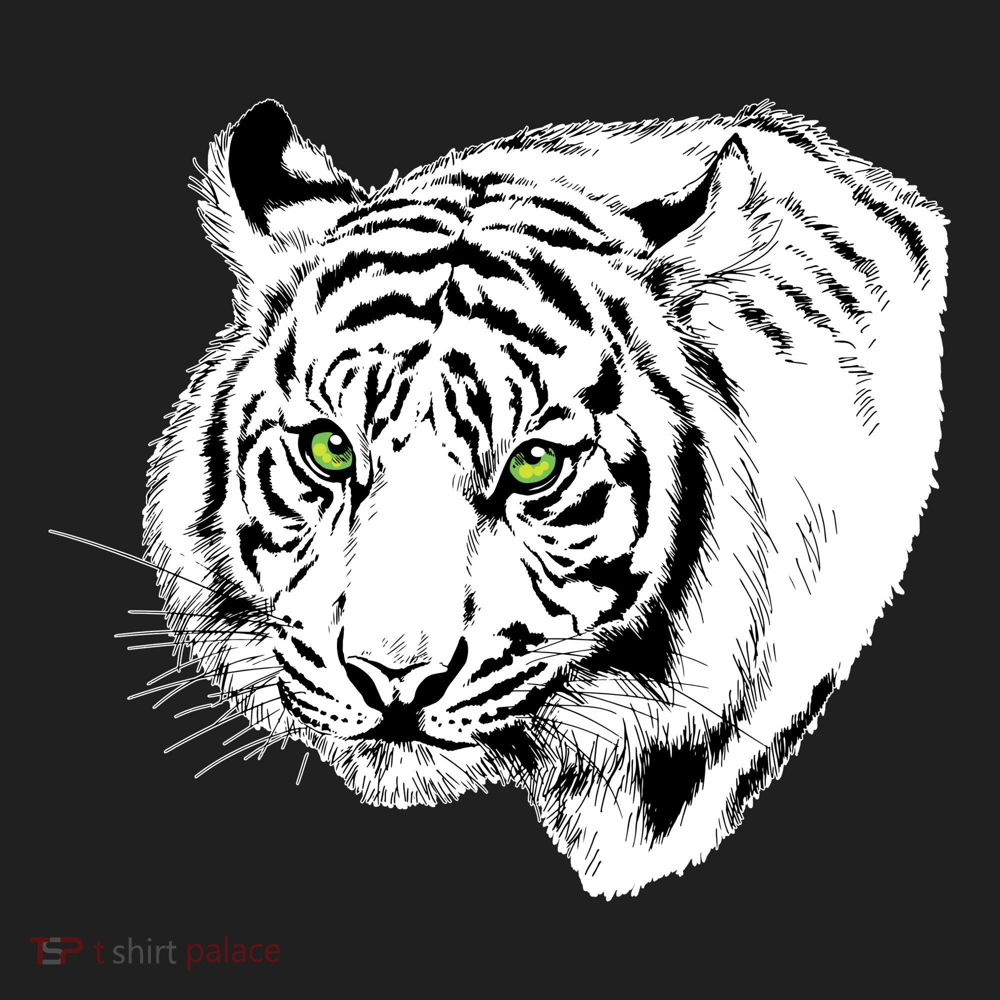 White Tiger Face Beanie