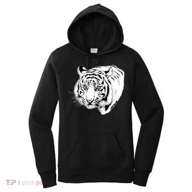 White Tiger Face Women's Hoodie