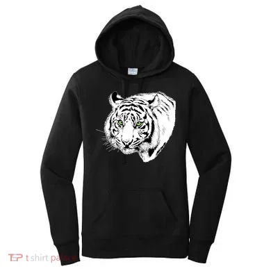 White Tiger Face Women's Hoodie