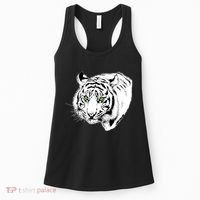 White Tiger Face Women's Tank Top thumb 0