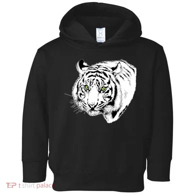 White Tiger Face Toddler Hoodie