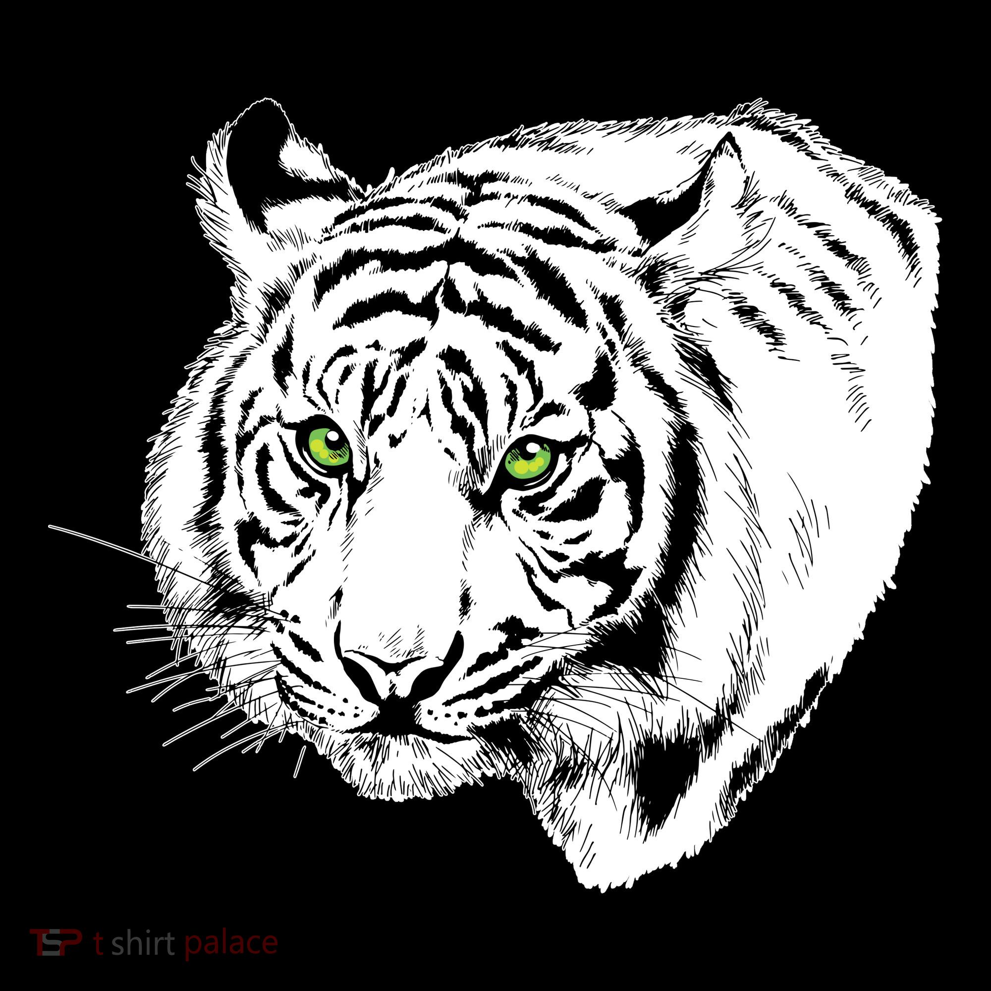 White Tiger Face Toddler Hoodie