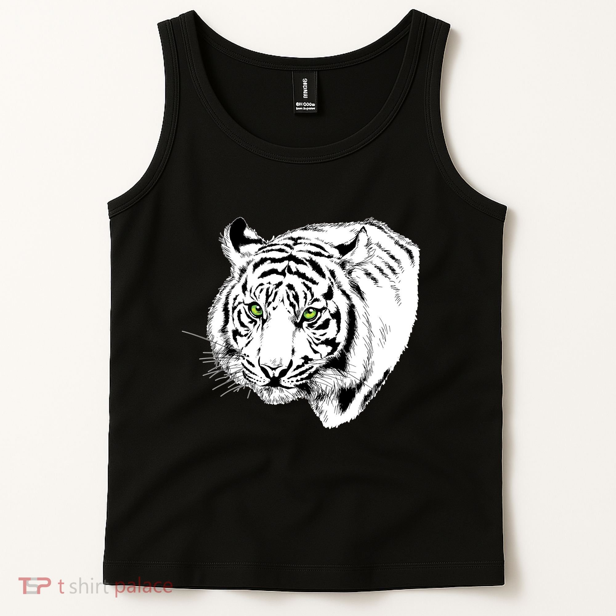White Tiger Face Tank Top