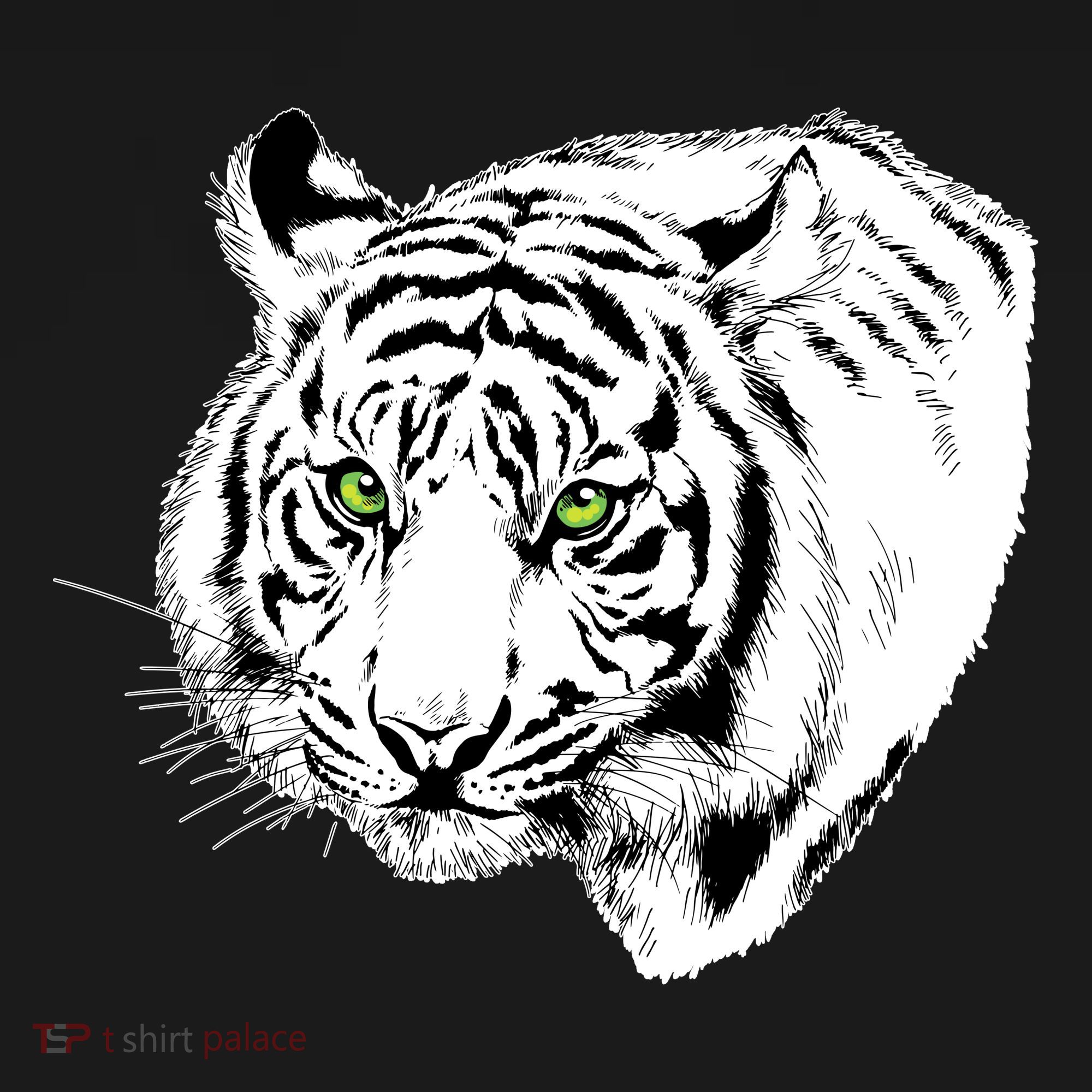 White Tiger Face Tank Top