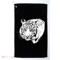 White Tiger Face Golf Towel thumb 0