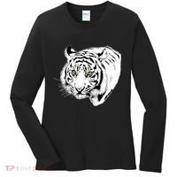 White Tiger Face Women's Long Sleeve Shirt thumb 0