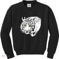 White Tiger Face Kids Sweatshirt thumb 0