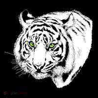 White Tiger Face Kids Long Sleeve Shirt thumb 2